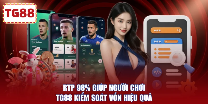 RTP 98% giúp người chơi TG88 kiểm soát vốn hiệu quả